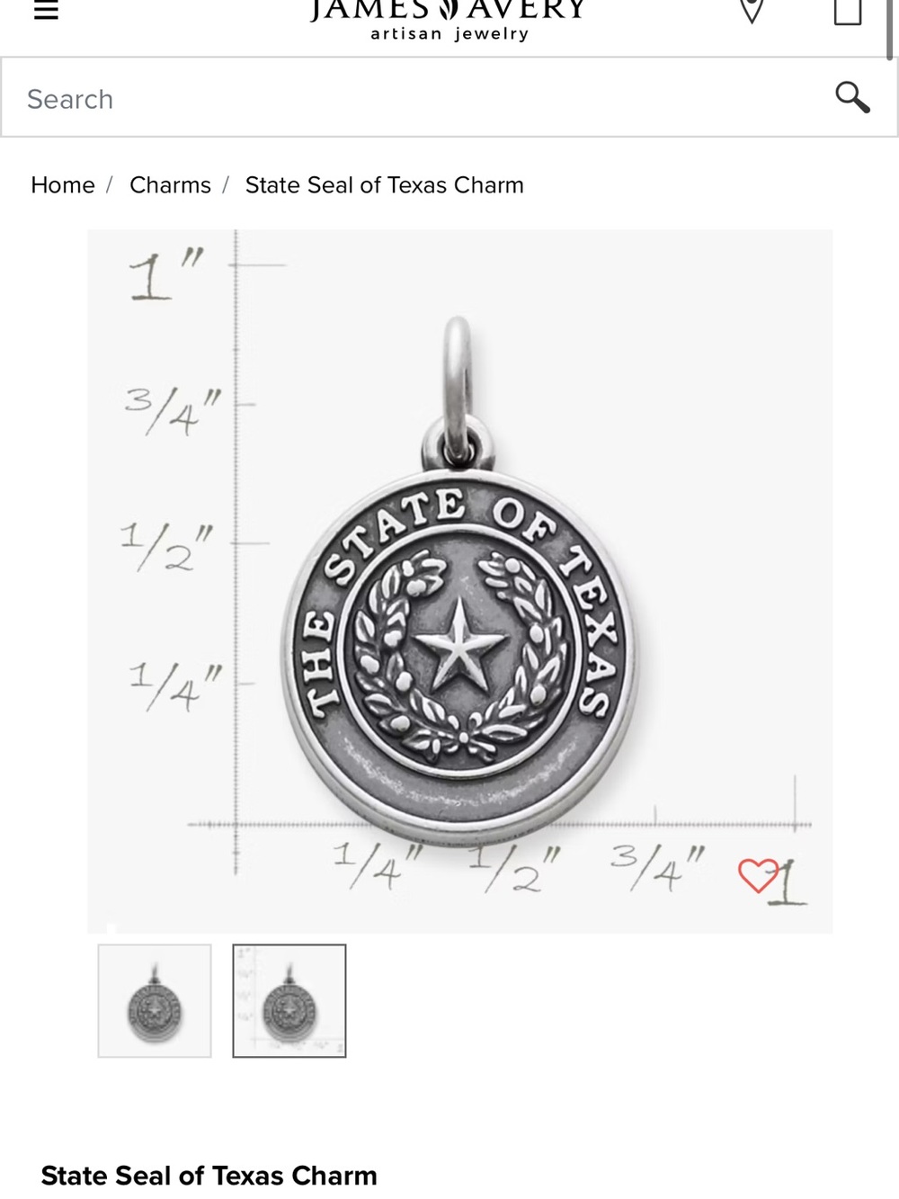 State Seal Of Texas Charm